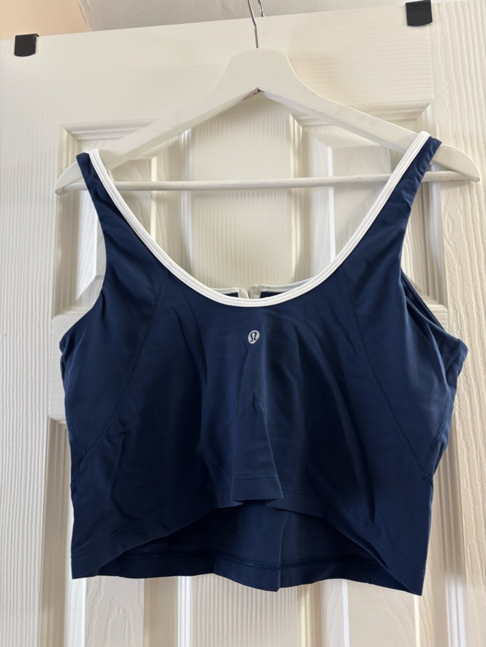 lululemon athletica Navy Blue Tank Top with White Trim